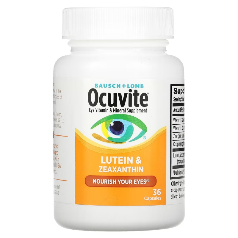 Bausch & Lomb Ocuvite, Лютеин и Зеаксантин, 36 Капсул