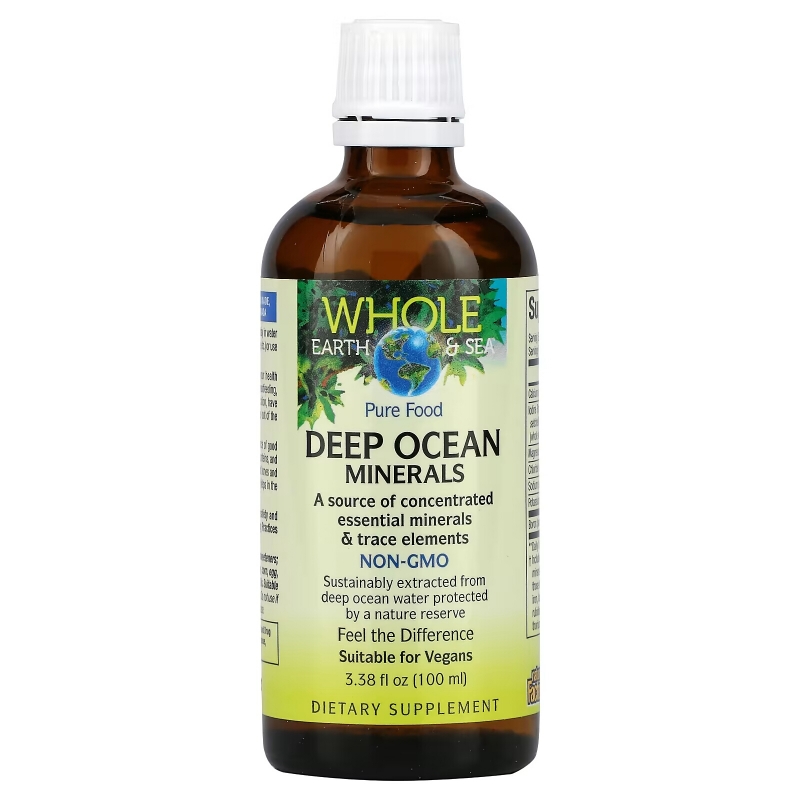 Natural Factors, Whole Earth & Sea, Deep Ocean Minerals, 3.38 fl oz (100 ml)