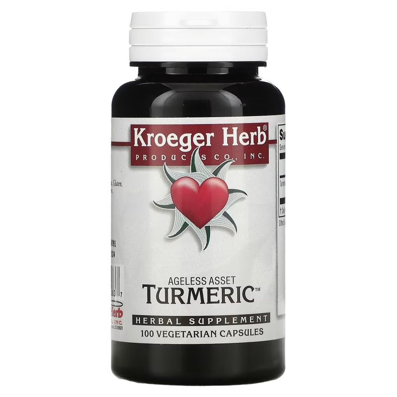 Kroeger Herb Co, Куркума, 100 растительных капсул