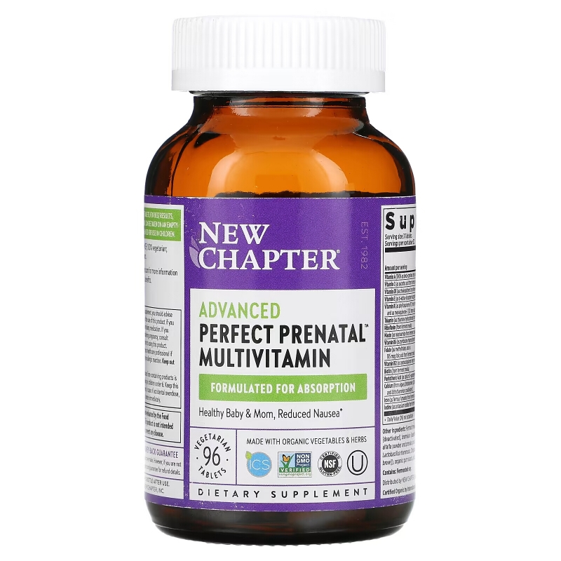 New Chapter, Advanced Perfect Prenatal Multivitamin, 96 Vegetarian Tablets