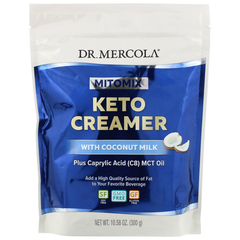 Dr. Mercola, Mitomix, Keto Creamer with Coconut Milk, 10.58 oz (300 g)