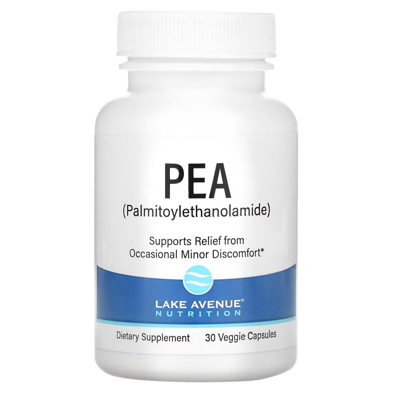 Lake Avenue Nutrition, ПЭА (пальмитоилэтаноламид), 600 мг, 30 растительных капсул